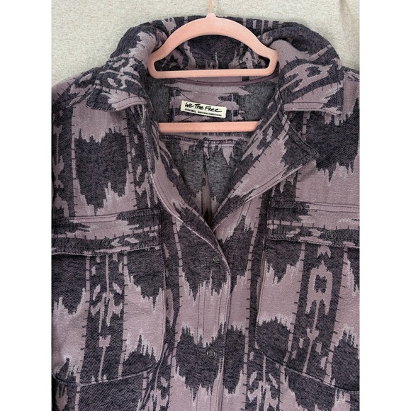 Free People Izzie Cargo Jacquard Shacket Size Large/Extra Large - Picture 2 of 13